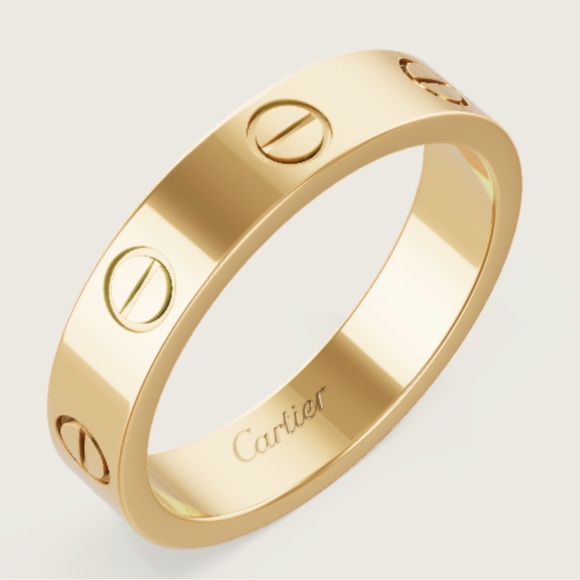 Authentic Cartier 18kt Gold Love Wedding Band - Small - Picture 1 of 1